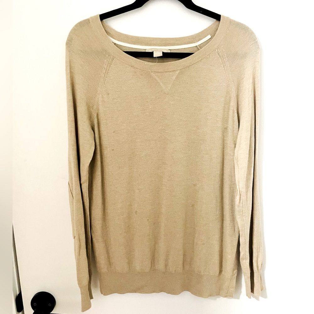 Banana Republic Tan Wool Long Sleeve Sweater